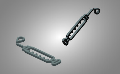 Syringe isometric 3d icon. Vector illustration flat design. Plastic syringe isolated on white background. Medical equipment. Element for vaccination and injections. Symbol treatment. Vitamins or drug.