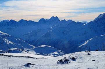 Panorama of mountain landscapes of the CAUCASUS