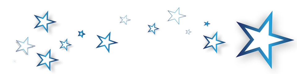 Stern Sterne Band Banner Blau Blue Welle Wellen