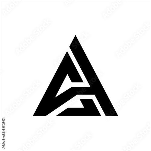 Initial Sa Logo Design Initial Sa Logo Design With Triangle Style Wall Mural Ahmad