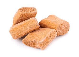 Closeup marshmallows on white background