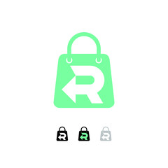 R logo shop vector abstract  icon illustrations