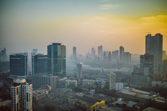 Mumbai skyline at dawn