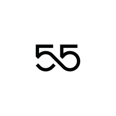 5 number 55 logo vector abstract  icon illustrations