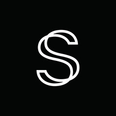Obraz premium S logo vector alphabet abstract icon illustrations