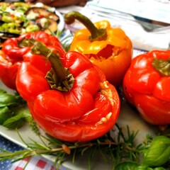 Red Pepper stuffed with rice