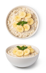 prepared oatmeal with berries