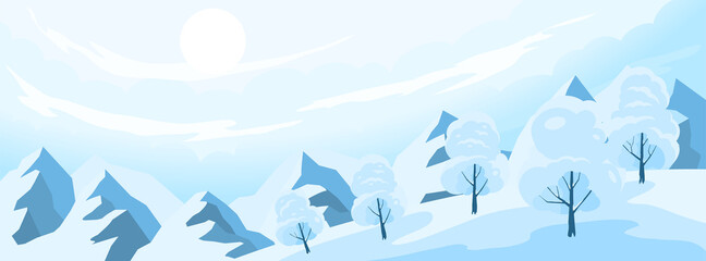 Winter Landscape Background