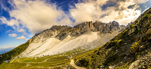 mountains of the Latemar in Italy near Bozen