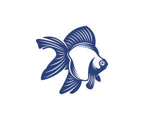 Goldfish Logo design vector template, Goldfish illustration, icon symbol