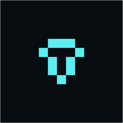 T logo vector icon illustrations