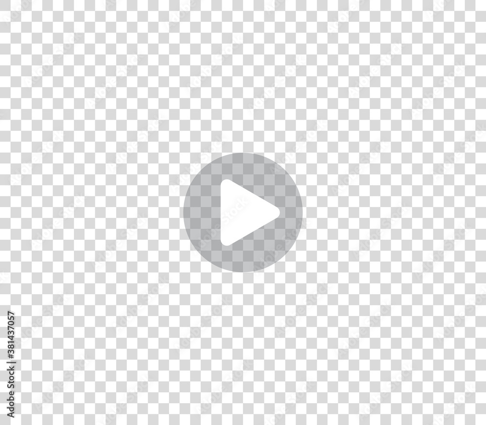 Poster play video sign or button - vector. transparent play button isolated on transparent background. vect