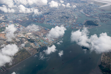 하늘에서 찍은  항공사진