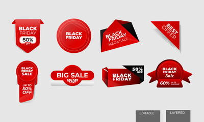 Black Friday price tags design, the sale tag design