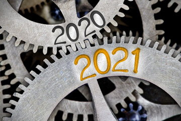 Metal Wheels with New Year 2021