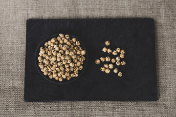 fresh and delicious chickpeas on the table