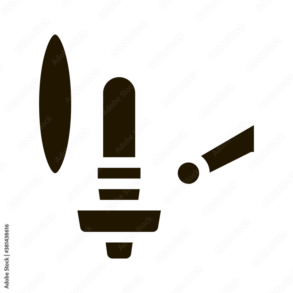Poster microphone host device glyph icon vector. microphone host device sign. isolated symbol illustration