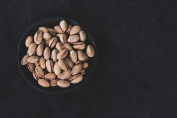 fresh and delicious pistachios on the table