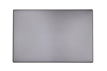 grey laptop top view isolated on a white background close up