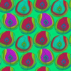 Bright Peacock Feathers