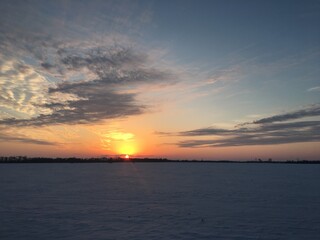 Fototapeta premium Winter Sunset