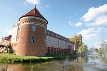 Obraz premium Polska - Mazury - Warmia - Lidzbark Warmiński. Zamek Biskupów Warmińskich.