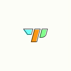 TP logo vector alphabet PT icon illustrations