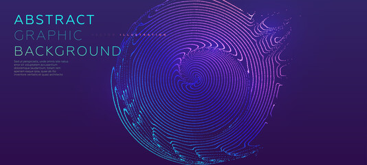 Glowing particles liquid dynamic flow background. Trendy fluid cover design. Eps10 vector illustration