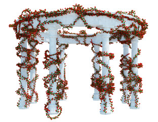 3d Render Brush Tree Isolated  on white