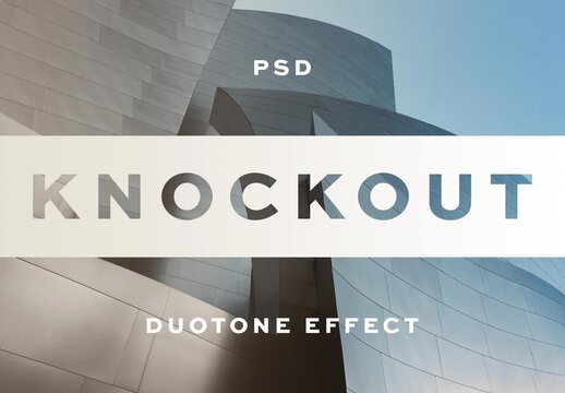 Knockout Text Effect Logo Mockup