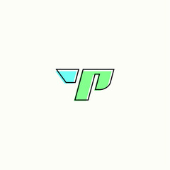 TP logo vector alphabet PT icon illustrations