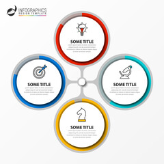 Fototapeta premium Infographic design template. Creative concept with 4 steps