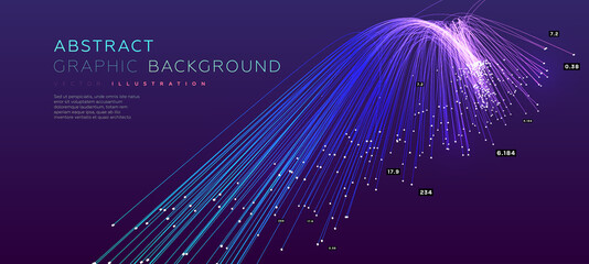 Quantum computing, deep learning artificial intelligence, signal cryptography infographic vector illustrations. Big data algorithms visualization for business, science presentations, posters, covers