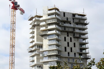 bâtiment urbain en construction