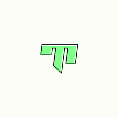 TP logo vector alphabet PT icon illustrations