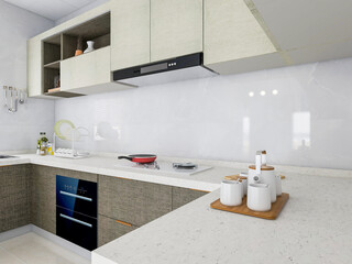 Simple kitchen design of modern residence