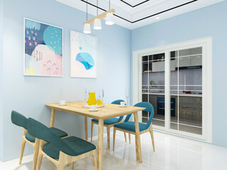 Dining room area design for dining in modern residence