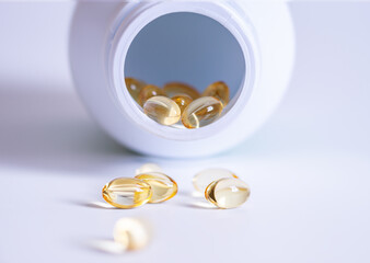 Pill spilling out of a bottle