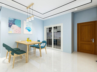 Dining room area design for dining in modern residence