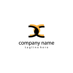 letter c creative logo illustration with color vector design templatev