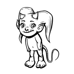Cartoon cute and pretty character. Isolate avatars.