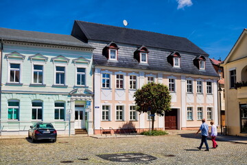 lübbenau, deutschland - platz in der historischen altstadt