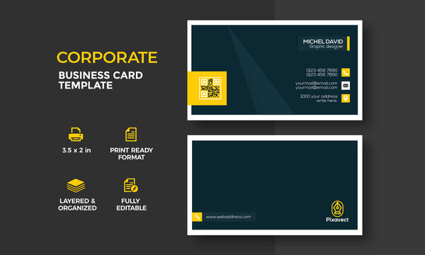 Creative modern corporate business card design template