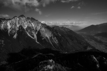 The mountainous landscape