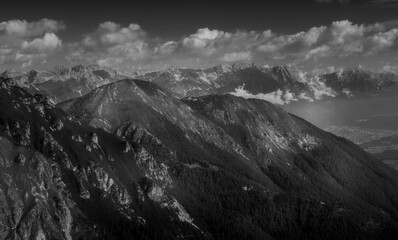 The mountainous landscape