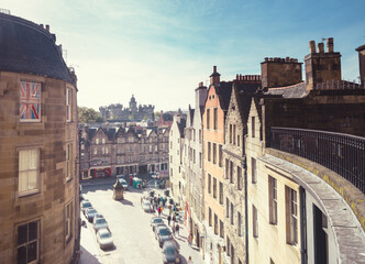 Edinburgh Victoria street,  old town of Edinburgh. Scotland UK