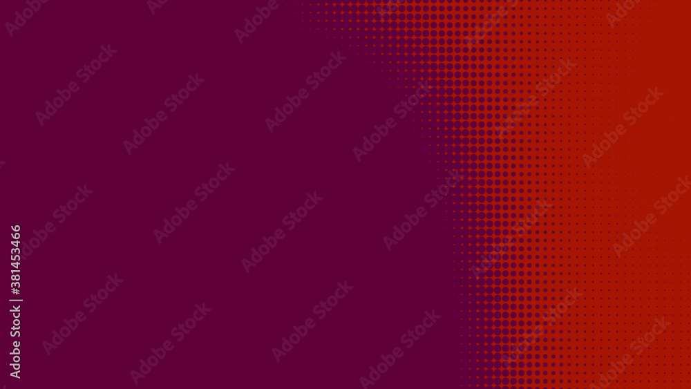 Poster dots halftone red purple color pattern gradient texture with technology digital background. dots pop
