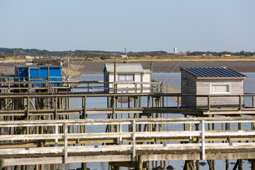 Fototapeta premium fisherman's huts French Atlantic coast 