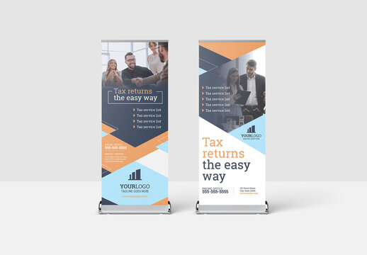 Modern Roll Up Banner for Tax Accounting Financial Service