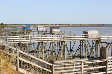 Fototapeta premium fisherman's huts French Atlantic coast 